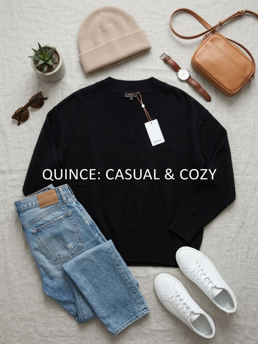 Quince Cashmere Oversized Sweater